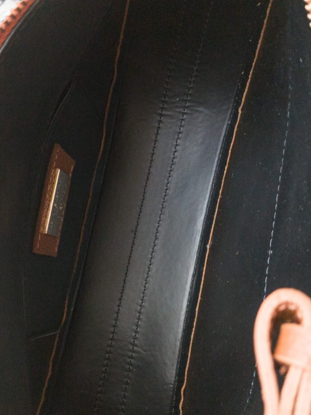 SOLD - Viola Castellani Made in Italy Leather Crescent Shoulder Bag Brown NWT - Picture 10 of 11